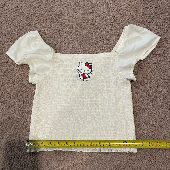 HELLO KITTY SANRIO Coquette Ruffle Sleveless Crop Top - Picture 4 of 6